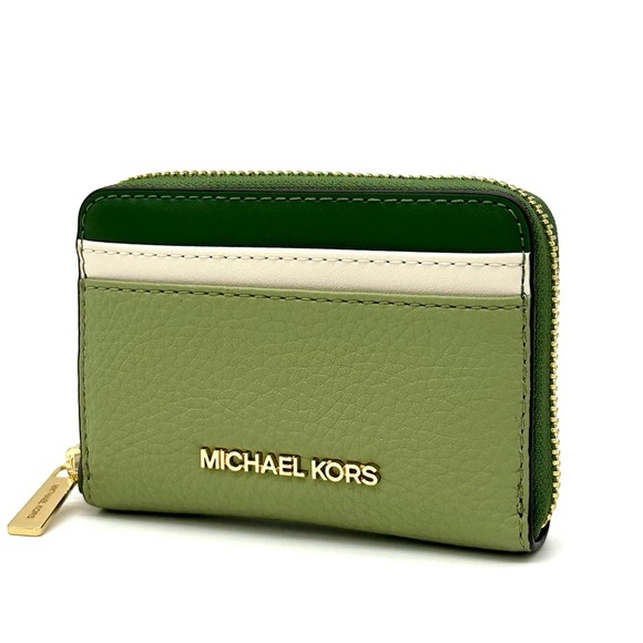 Michael Kors Medium ZA Card Case Wallet Fern Green Multi - Picture 2 of 7